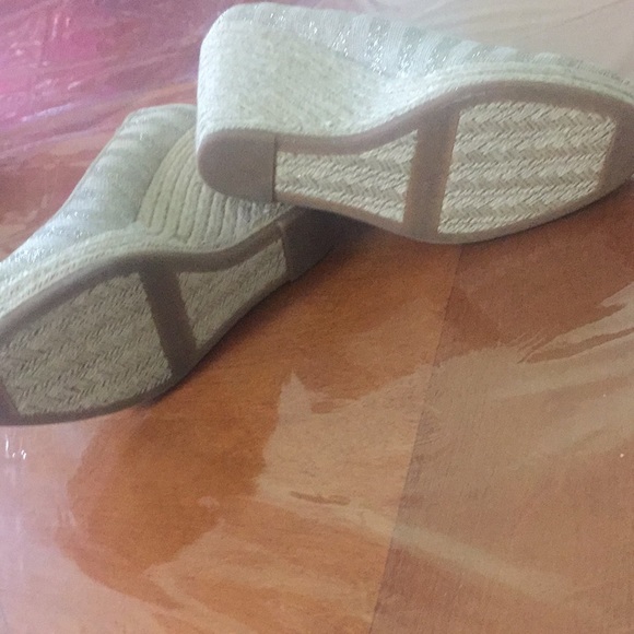 Canvas and Gold  Sparkle Espadrilles - Picture 4 of 6